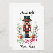 くるみ割りクリスマスラージギフトラベル シーズンカード (正面/裏面)