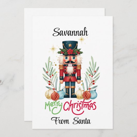 くるみ割りクリスマスラージギフトラベル シーズンカード (正面/裏面)