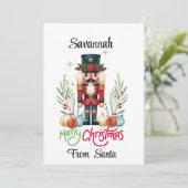 くるみ割りクリスマスラージギフトラベル シーズンカード (スタンド正面)
