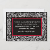 くるみ割りクリスマスレッドブラックエレガント写真 カード (裏面)