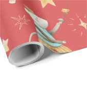 くるみ割りクリスマスヴィンテージほこりっぽい赤 ラッピングペーパー (ロールコーナー)