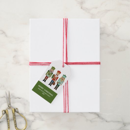 くるみ割りクリスマス ギフトタグ (より糸付き)