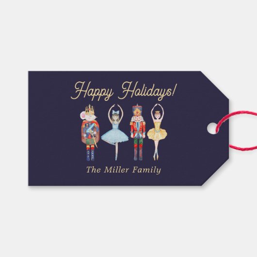くるみ割りクリスマス ギフトタグ (正面(横))