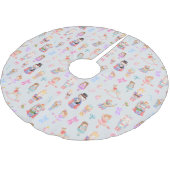 くるみ割りクリスマス ブラッシュドポリエステルツリースカート (アングル)