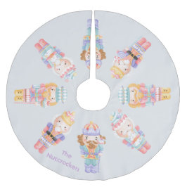 くるみ割りクリスマス ブラッシュドポリエステルツリースカート