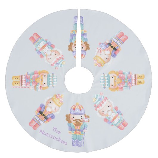 くるみ割りクリスマス ブラッシュドポリエステルツリースカート (正面)