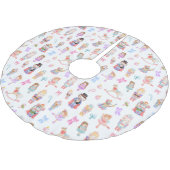 くるみ割りクリスマス ブラッシュドポリエステルツリースカート (アングル)