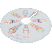 くるみ割りクリスマス ブラッシュドポリエステルツリースカート (アングル)