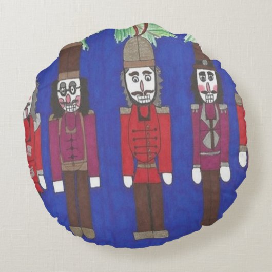 くるみ割りクリスマス ラウンドクッション (裏面)