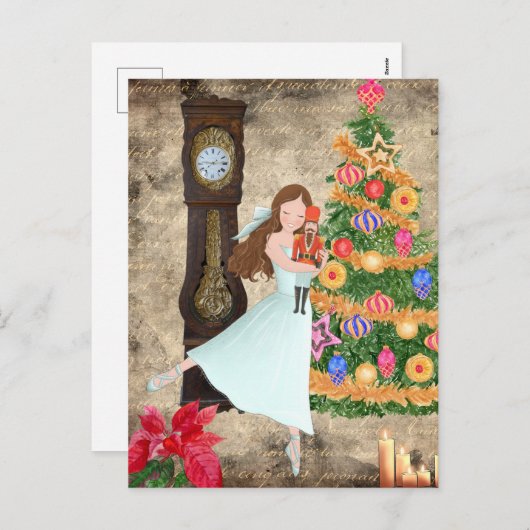 くるみ割りクレアとくるみ割りクリスマス シーズンポストカード (正面/裏面)