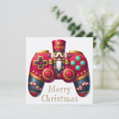 くるみ割りゲームコントローラのクリスマスイーティングカード (スタンド正面)
