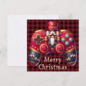 くるみ割りゲームコントローラー クリスマス グリーティングカード (正面/裏面)