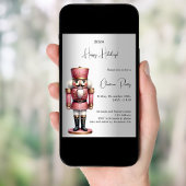 くるみ割りシルバーのクリスマスパーティー 招待状