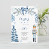 くるみ割りシルバーブルーボウクリスマスパーティー 招待状 (スタンド正面)