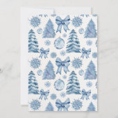 くるみ割りシルバーブルーボウクリスマスパーティー 招待状 (裏面)