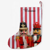 くるみ割りストライプ器 スモールクリスマスストッキング (裏面)