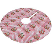 くるみ割りストライプ器 ブラッシュドポリエステルツリースカート (アングル)