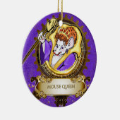 くるみ割りセラミック円オーナメント:マウスクイーン セラミックオーナメント (右)