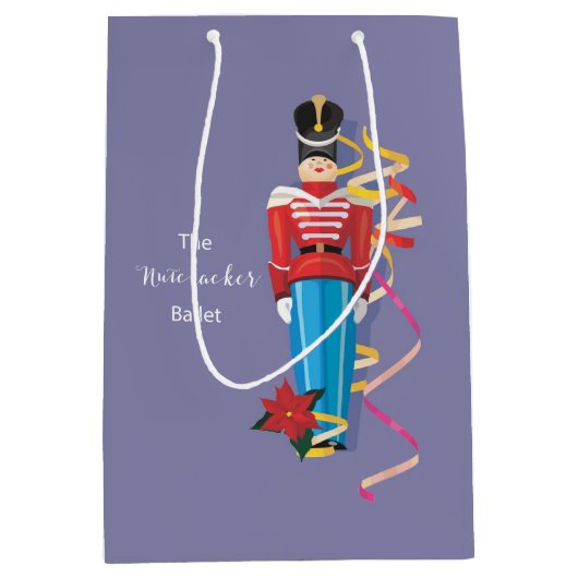 くるみ割りダンスバレエの演奏祝い ミディアムペーパーバッグ (正面)