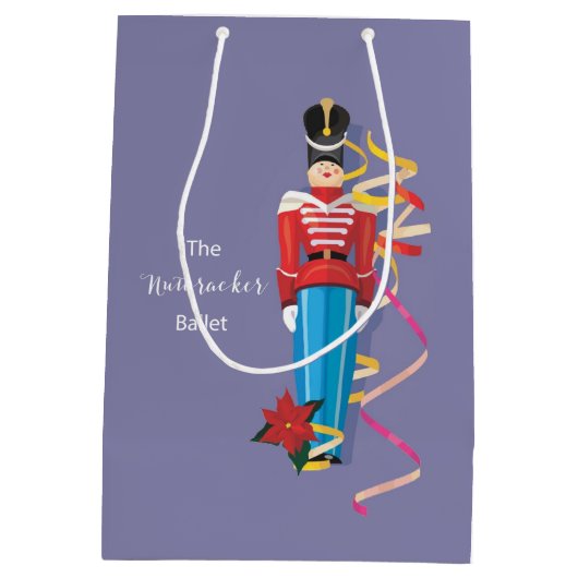 くるみ割りダンスバレエの演奏祝い ミディアムペーパーバッグ (裏面)