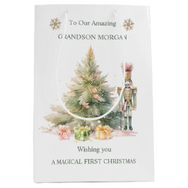 くるみ割りツリーベビー1stクリスマス抱き枕 ミディアムペーパーバッグ