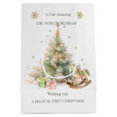 くるみ割りツリーベビー1stクリスマス抱き枕 ミディアムペーパーバッグ (裏面)