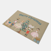 くるみ割りテーマクリスマス形式 ドアマット (アングル)