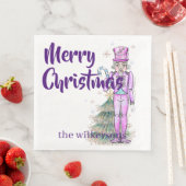 くるみ割りテーマ名前をカスタムするパープルクリスマス (インサイチュ)