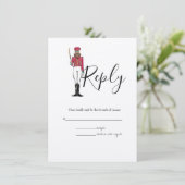 くるみ割りテーマRSVPの結婚式 エンクロージャーカード (スタンド正面)