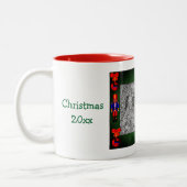 くるみ割りデザインクリスマスフォト ツートーンマグカップ (左)