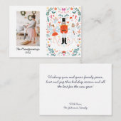 くるみ割りデザインフォトクリスマスホリデーカード ノートカード (正面/裏面)