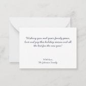 くるみ割りデザインフォトクリスマスホリデーカード ノートカード (裏面)