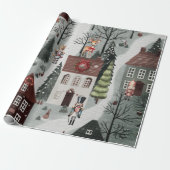 くるみ割りトナカイ村クリスマス ラッピングペーパー (アンロールド)