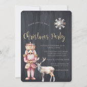 くるみ割りトナカイ,スノーフレークのクリスマス 招待状 (正面)