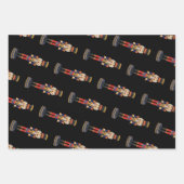 くるみ割りトリオクリスマスブラック ラッピングペーパーシート (正面3)