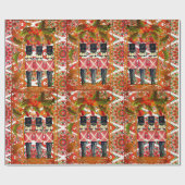 くるみ割りトリオホリーフレーム兵士 ラッピングペーパー (フラット)