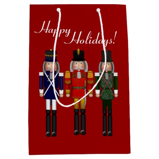 くるみ割りトリオレッド抱き枕M ミディアムペーパーバッグ (正面)