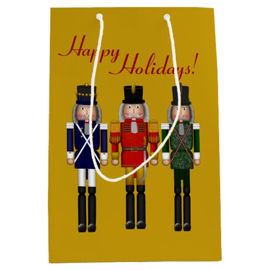 くるみ割りトリオ金ゴールド抱き枕M ミディアムペーパーバッグ (正面)