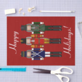 くるみ割りトリオ – レッド – ティッシュラッピング紙 薄葉紙 (クラフト)