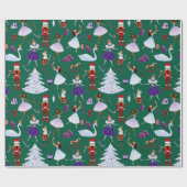 くるみ割りハクチョウ・キング、バレリーナ・ダンサー兵士 ラッピングペーパー (フラット)