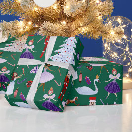 くるみ割りハクチョウ・キング、バレリーナ・ダンサー兵士 ラッピングペーパー