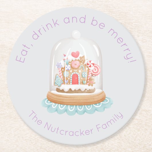 くるみ割りバレエお菓子の国 ラウンドペーパーコースター (正面)