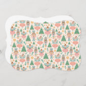 くるみ割りバレエと妖精のクリーム背景 ノートカード (正面/裏面)