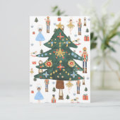 くるみ割りバレエのクリスマスコラージュカード 招待状 (スタンド正面)