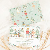 くるみ割りバレエのクリスマスバースデーパーティー 招待状