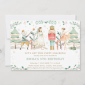 くるみ割りバレエのクリスマスバースデーパーティー 招待状 (正面)