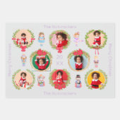 くるみ割りバレエのクリスマスフォト ラッピングペーパーシート (正面)