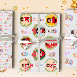 くるみ割りバレエのクリスマスフォト ラッピングペーパーシート
