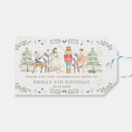 くるみ割りバレエのクリスマス誕生日ありがとう ギフトタグ