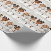 くるみ割りバレエのクリスマス ラッピングペーパー (角)